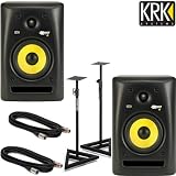 Pair KRK RP6 G2 Rokit Powered Studio Monitor Bundle