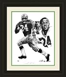 Green Bay Packers Framed Willie Wood Green Bay Packers By Michael Mellett NFL Football
