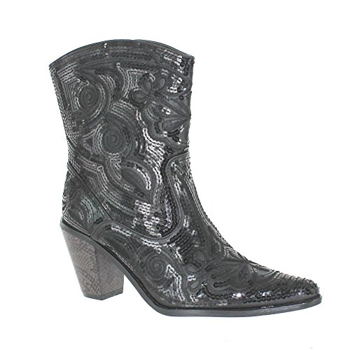 Helen's Heart Women's Sparkle Sequin Bling Short Western Cowgirl Boots Assorted Colors