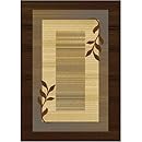 Home Dynamix HD602J Royalty Rug, 19.6-Inch by 31.5-Inch, Brown/Blue