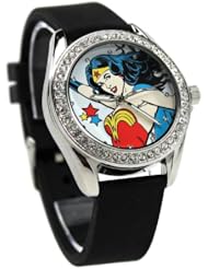 Wonder Woman Black Rubber Strap Character Watch (WOW 5013)