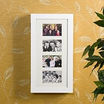 Photo Display Wall-Mount White Jewelry Armoire, Hardwood, wood veneer, and MDF