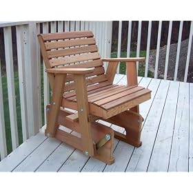 Red Cedar American Classic Patio Glider Rocker Chair by The Cedar Store