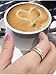 WDSHOW Heartbeat Rings Rose Gold for Women Size 7