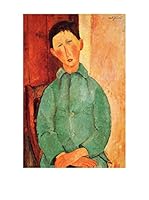 Picture Lienzo Un Ragazzo In Giacca Blu - Amedeo Modigliani