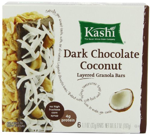 Kashi TLC Fruit & Grain Bar, Dark Chocolate Coconut, Layered Granola Bars 6 - 1.1 oz  Bars, (Pack of 6)