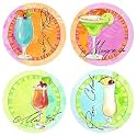 Set of Four Tropical Drinks Occasion Coasters - Style XVJS5