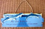 Dolphin Broken Board At the Beach Sign - Beach Tropical