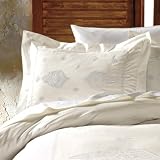 Gaiam Organic Cotton Casablance Premium Pillow Shams (350-Thread Count) Set of 2 (Natural / White)