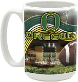 NCAA University of Oregon 15-Ounce Stadium Series Ceramic Mug