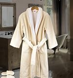 Simply Elegant Faccia dei Colori Mens Bathrobe & Slippers Set, 2 Pieces