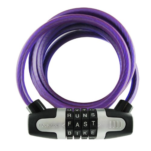 CHEAP Wordlock Resettable Cable Lock, 5mm x 5ft, PurpleWordlock Discount CHEAP TO BIKE CABLE