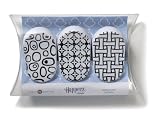 Mayfair Lane Happeez Clipper, Black and White Medley, Pack of 3 (CT3006)