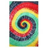 RastaSpiralTie-DyeTapestry-HangingWallArt-GreatforApartments,Dorms,Homes,andOffice