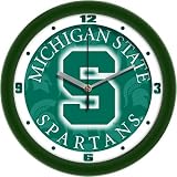 Michigan State Spartans Suntime 12 Dimension Glass Crystal Wall Clock - NCAA College Athletics