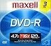 Maxell DVD-R4X/3 DVD-R 16x Speed with Jewel Case