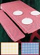 3-Piece Fitted Picnic Table & Bench Covers, Color Blue