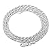 Men's 2.2mm Real 925 Sterling Silver Diamond-Cut Rope Chain Necklace, 26