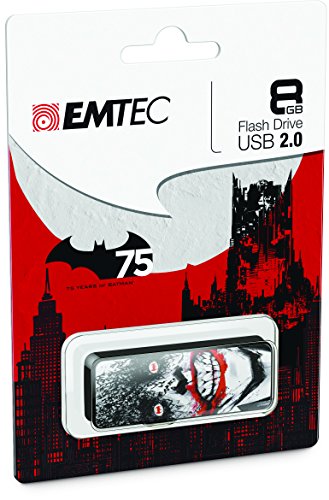 Emtec Batman USB 2.0 (8GB) Flash Drive (Red Smile)