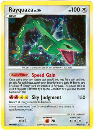 Pokemon Legends Awakened #14 Rayquaza LV.56 Holofoil Card
