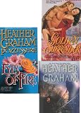 HEATHER GRAHAM, 3 Paperbacks (1) GOLDEN SURRENDER (2) EYES OF FIRE (Hether Gramah Pozzessere) (3) HAUNTED
