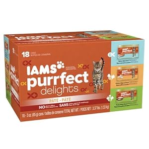 Iams Purrfect Delights Salmon-Dipity Entrée/Turkey-Lation Entrée/Chicken-Dulgence Entree Cat Food, 3-Ounce