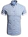 Coofandy Men's Casual Button Down Shirts Plaid Fashion T-Shirts