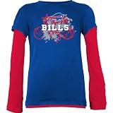 Reebok Buffalo Bills Girls (7-16) Long Sleeve Layer T-Shirt Large