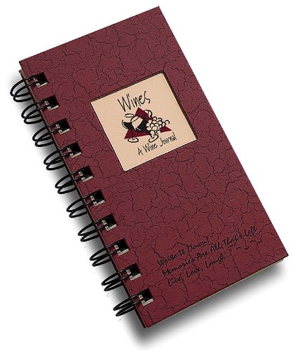 Write it Down series by Journals Unlimited, Guided Journal, Wine, A Wine Journal, Mini-Size 3”x5.5”, Cranberry Hard Cover, Made in USA