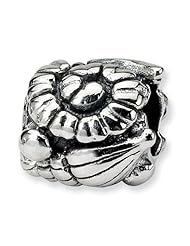 Sterling Silver Reflection Beads Collection Shells Bead Charm 4mm Hole (fits 3mm European Style Charm Bracelets)