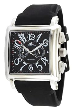 Adee Kaye #AK7231-M Men's Silicone Rubber Strap Comfort Zone Series Chronograph Watch