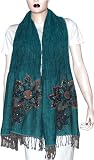 Rectangular Wool Scarf Winter Clothes Handcrafted India Clothes 27 x 68 (jstl254)