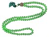 Love Mala Beads Necklace- Green Agate Spiritual Healing Japamala Yoga Gift Idea