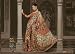Flower Design with Contrast Colour Ladies Party Wear Sari / Sarees / Dresses