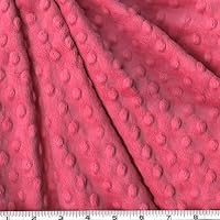 62'' Wide Minky Dimple Dot Fuchsia Fabric By The Yard