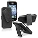 Black Rubberized CASE + Belt Clip Holster for iPhone 4 by SportyGigabite