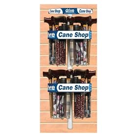 Wall Mounted Cane Display Holds 16 Folding Canes (Sold Separately)