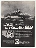 1974 Bell Aerospace US Navy SES Surface Effect Ship Print Ad