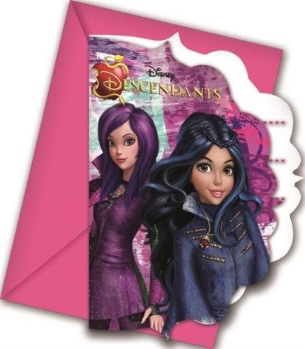 Procos Disney Descendants Party Invitations &amp; Envelopes (6 Pack)