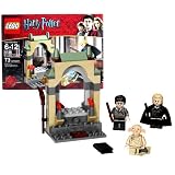 Lego Year 2010 Harry Potter Series Battle Scene Set # 4736 - FREEING DOBBY with Small Doorway, Spiders, Flames and Tom Riddle's Diary Plus Harry Potter, Lucius Malfoy and Dobby Minifigures (Total Pieces: 73)