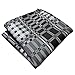 Shlax&Wing Checked Black Grey Handkerchieves Mens Neckties Hanky Pocket Square