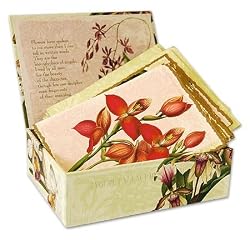 Orchids - Box of 10 Assorted textured cards and envelopes
