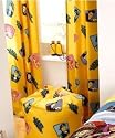 Lazy Town Yellow Curtains Pair 66 x 54 OFFICIAL
