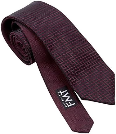 Flip My Tie Men's Burgandy Checkered FlipTie Size 59 IN