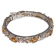 Sterling Silver Bracelet Multi Gemstone Jewelry Dia 2 inches (brclt285)