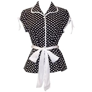 50's Rockabilly Polka Dot Top JR Plus Size 50's Rockabilly Polka Dot Top JR Plus Size