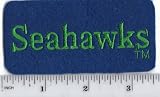 Vintage 1980s Seattle Seahawks 3 1/2 inch x 1 3/4 inch Block Patch (Iron or Sew On) at Amazon.com
