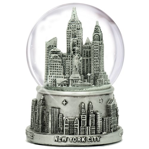 New York City Silver Lined Snow Globe 65mm
