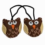 Girls Plush Felt Hair Band. Owl Ponytail Holder. Bijeaux Hair Accessories.