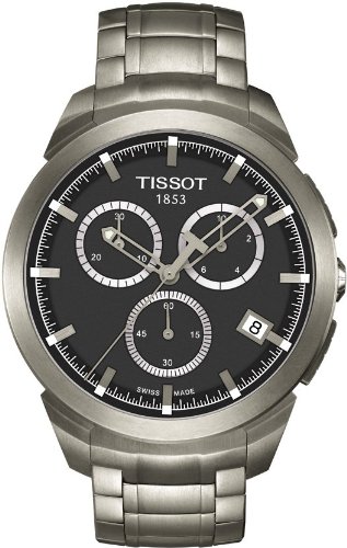 Tissot Men's T0694174406100 Quartz Titanium Grey Dial Chronograph Watch
